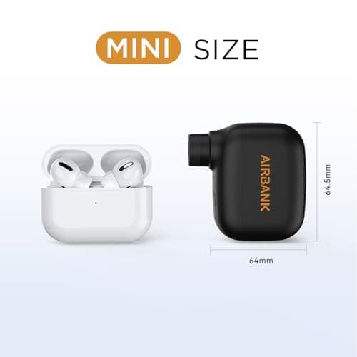Mini pompe électrique vélo AIRBANK comparée aux AirPods