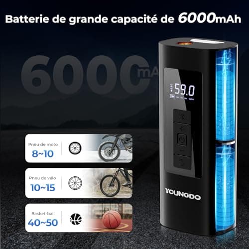 Pompe électrique portable 6000mAh avec écran digital et LED