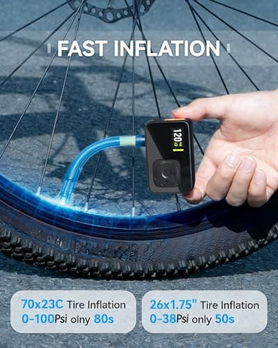 Pompe électrique portable avec gonflage rapide et arrêt automatique